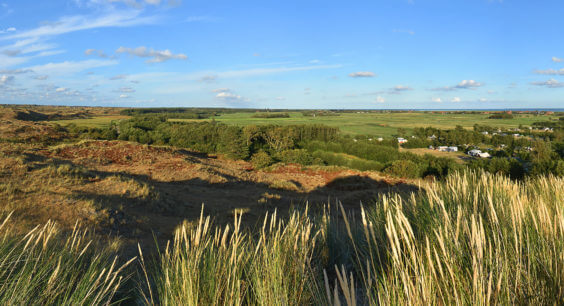 Uitzicht over de camping.